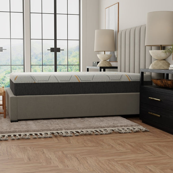 English Elm 12" Copper Gel Memory Foam Mattress with Zoned Support and Cooling Air Grid Base B180P172061