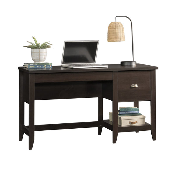 English Elm Desk, Elegant Brown Finish With Storage Drawers And Cable Management For Home Office Or Study B356P367914