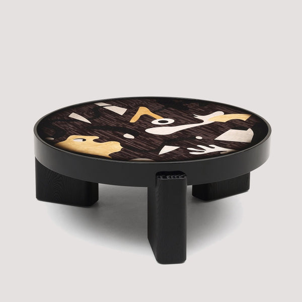 English Elm Fun Art Hand-painted Italian Minimalist Square Coffee Table for Contemporary Living Rooms T5686P508400