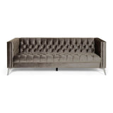 Christopher Knight Home® - Noble House - Galvin Contemporary Tufted Velvet 3 Seater Sofa