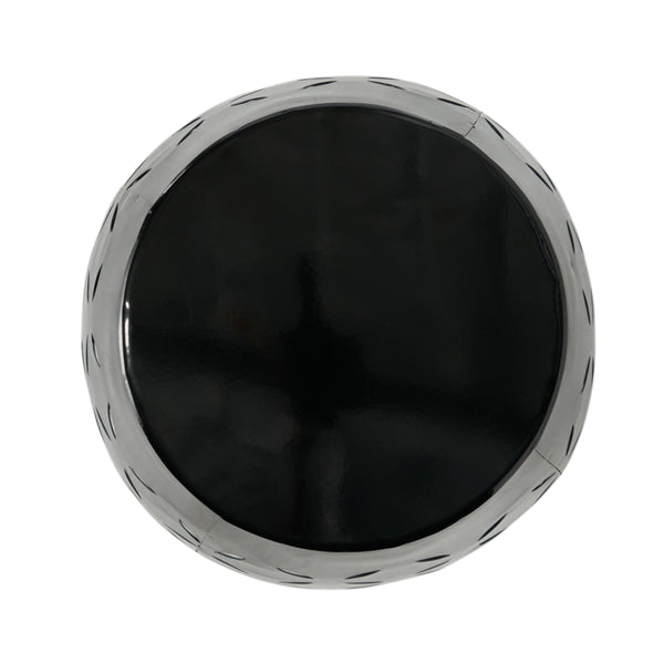 English Elm Christopher Knight Home® - LILAC Sculptural 12" Cylindrical Accent Side Table with Laser-Cut Iron Floral Design, Weather-Resistant Finish Black N770P365805K