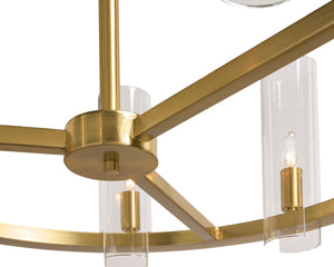 Sunpan Clarabelle Chandelier: Elevate Your Home Decor with Timeless Elegance and Stunning Glass Shades Small - 31W x 31D x 62H