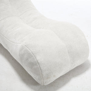 English Elm Creative Bean Bag Sofa Chair with Plush Superfiber Cover and Soft Foam Filling for Luxe Comfort White W1996P266258