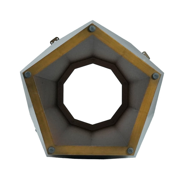 English Elm 53" Round Marble Dining Table With Metal Base - Elegant Artificial Marble For 6-Person Settings W1535S00366