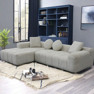 English Elm Modern Chenille Tufted Sleeper Sofa with Usb Port and Storage for Guest Rooms W1183S00008
