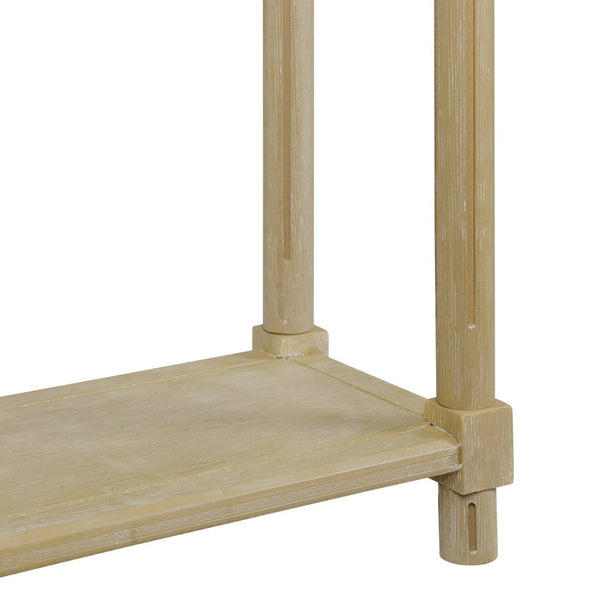 English Elm Narrow End Tables Set of 2 with Open Lower Shelf Slim Wood Living Room Accent Oak B2751P436465