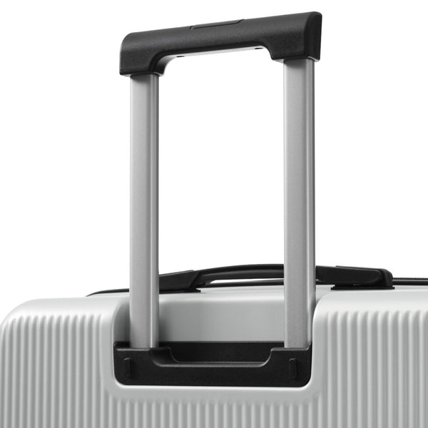 English Elm Luggage 5 Piece Hardside Abs Set with Front Access Carry on and Tsa Spinner Wheels Silver N732P391579D