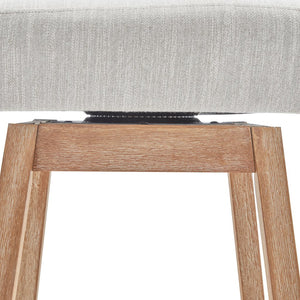 English Elm Christopher Knight Home® - 33.25" Swivel Counter Stools Set of 2 - 360° Upholstered Button-Tufted Back, Rubberwood Frame, Beige WF532109BGE