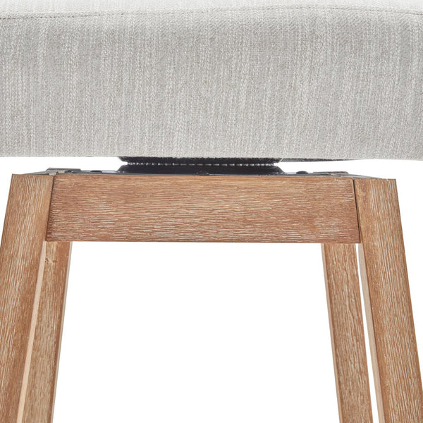 English Elm Christopher Knight Home® - 33.25" Swivel Counter Stools Set of 2 - 360° Upholstered Button-Tufted Back, Rubberwood Frame, Beige WF532109BGE
