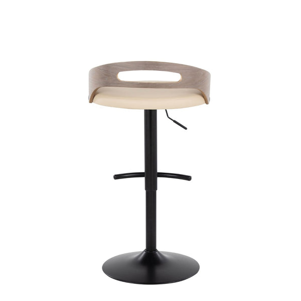 English Elm Adjustable Swivel Barstools Set of 2 Faux Leather Counter Height Kitchen Island Seating B202S02163