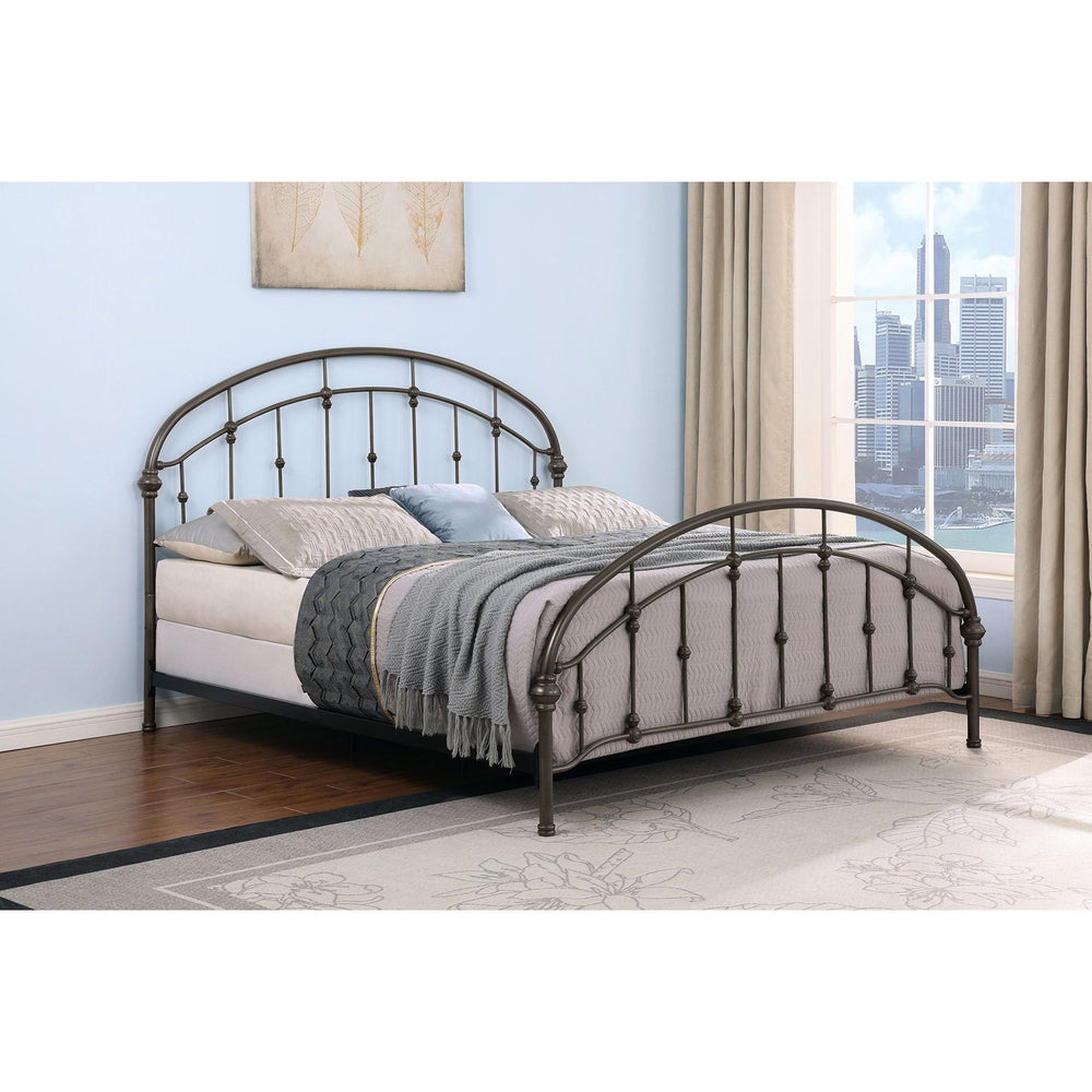 English Elm Juneau Dark Bronze Eastern King Metal Bed - Vintage Victorian Charm For Farmhouse & Eclectic Decor B062P346520