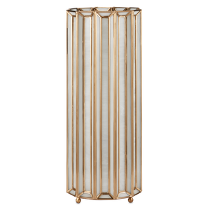 Daze Uplight Table Lamp in White Milk Glass with Antique Brass Finish - Contemporary Glow for Any Room