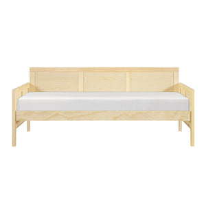 English Elm Daybed Solid Pine Wood Frame Transitional Sofa Sleeper for Studios and Guest Rooms B011S02445