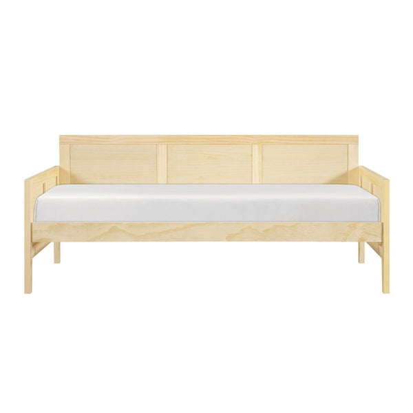 English Elm Daybed Solid Pine Wood Frame Transitional Sofa Sleeper for Studios and Guest Rooms B011S02445
