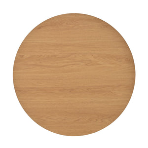 English Elm [Assembly Mid-Century Coffee Table Set with Tambour Sliding Doors, Fluted Round End Table, Gold Handles, Versatile Storage and Stylish Wooden Finish Natural N721P351940D