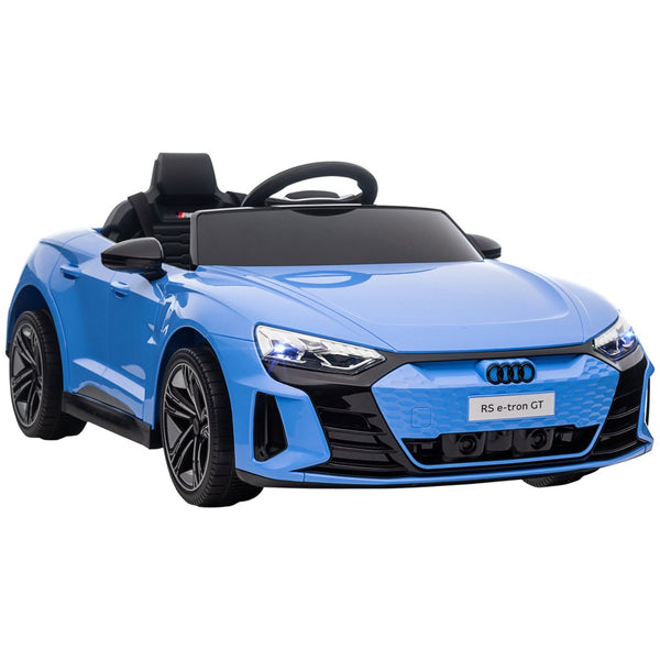 English Elm Aosom Licensed Audi 12v Electric Ride on Toy Car with Remote Suspension and Lights Blue W2225P229676