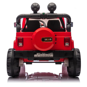 English Elm 24v Kids Electric Ride on Car with Parental Remote Rear Suspension and Bluetooth Audio Red W1578P228745