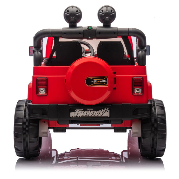 English Elm 24v Kids Electric Ride on Car with Parental Remote Rear Suspension and Bluetooth Audio Red W1578P228745