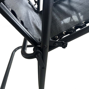 English Elm Patio Folding Rocking Chairs Set of 2 with Mesh Seat and Adjustable Headrest W5159P451092