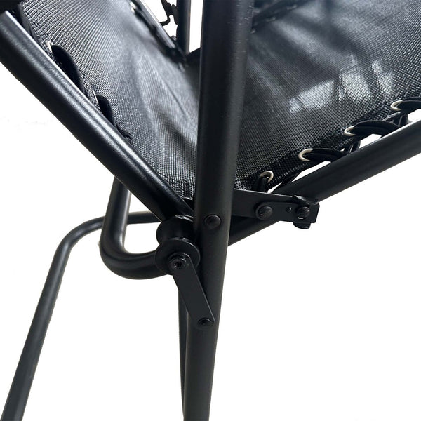 English Elm Patio Folding Rocking Chairs Set of 2 with Mesh Seat and Adjustable Headrest W5159P451092