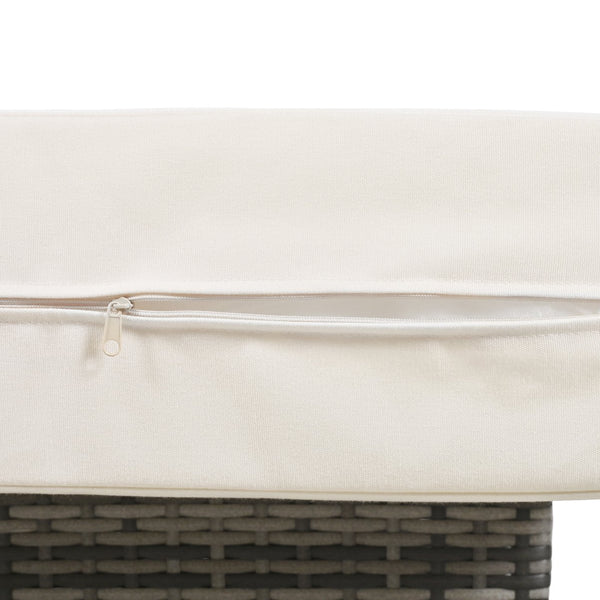 English Elm U-shaped outdoor sofa set with durable aluminum frame, polyspun cushions, high weight capacity and garden-ready style White WY000392AAA