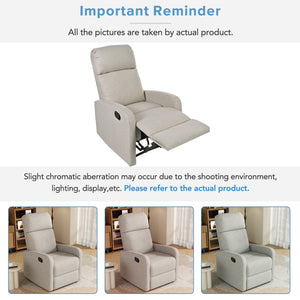English Elm Christopher Knight Home® - Modern Recliner Plush Manual Recliner Chair with Ergonomic Support, 3-Position Backrest, Durable Fabric Comfort Wheat N763P256491A
