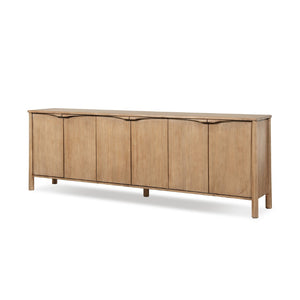 English Elm Nolan Extra Long Reclaimed Pine Six Door Sideboard Rustic Dining Room Storage B2719P489277