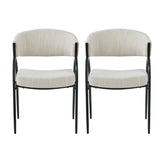 Christopher Knight Home® - Noble House - - Upholstered Dining Chairs With Metal Legs (Set Of 2),Beige