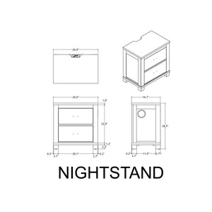 English Elm Augusta Solid Wood Full Bed with Lit Panel Headboard, Low Profile Design and Spacious Storage Drawers Brown Queen B201S00397