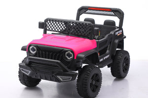 English Elm Ride on Electric Kids Car 12v Luxury Toy with Remote Control Swing and Led Lights Pink W1760P358703