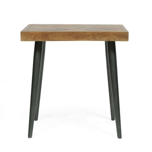 English Elm Christopher Knight Home® - PARQUET Honey Mango Wood Side Table with Handcrafted Herringbone Parquet Top and Sleek Tapered Legs 71514.00