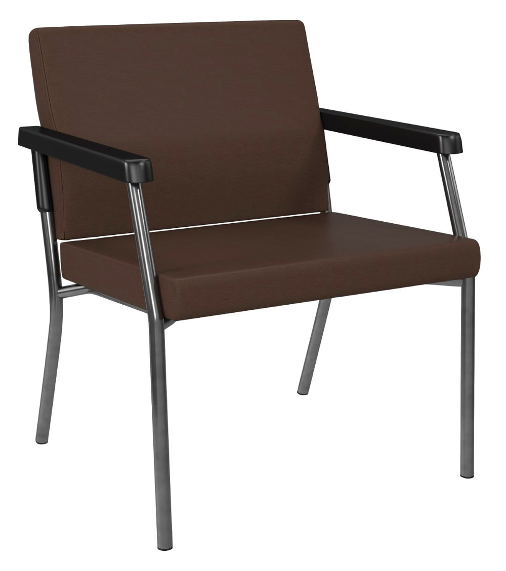 OSP Home Furnishings Bariatric Guest Chair Heavy Duty Metal Frame with Padded Seat for Medical Reception BC9602-K005