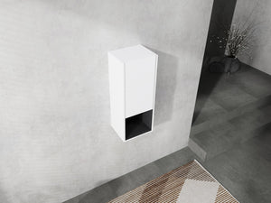 English Elm 12" Bathroom Side Cabinet - Modern Wall-Mounted Design With Soft-Close Doors For Stylish Storage W999P248645