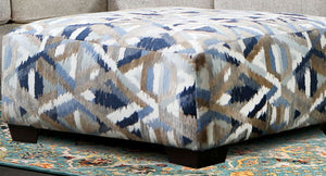 English Elm Contemporary Square Ottoman - Stylish Pocket Coil Seating, Easy-Clean Legs & Versatile Design Options B2741P355273