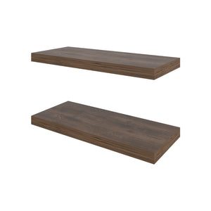 English Elm Grey Grey Walnut Floating Shelf with Concealed Mounts, Durable Scratch & Moisture Resistant Finish, Modern Minimalist Wall Decor 31.5" B062P373797
