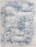 Unique Loom Finsbury Sarah Machine Made Abstract Rug Blue, Ivory/Gray/Light Blue 9' 0" x 12' 2"