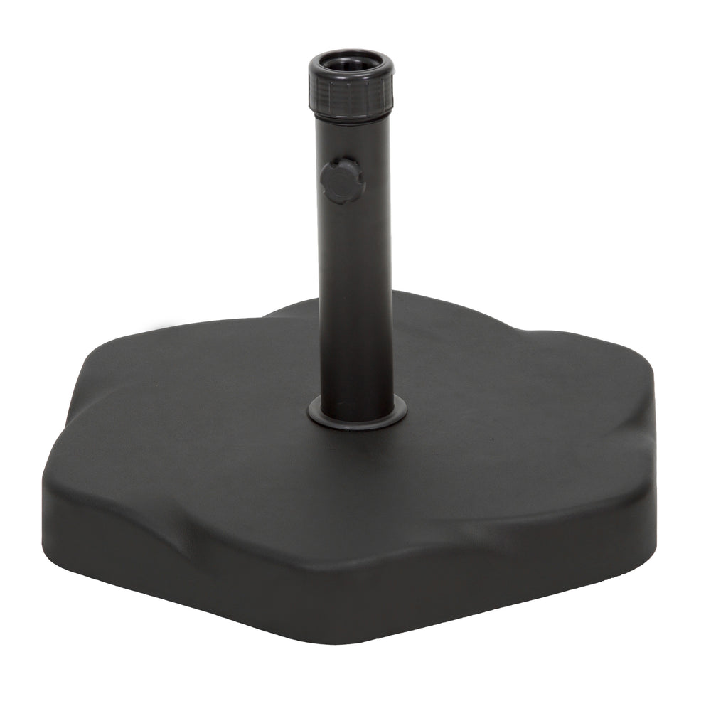 English Elm Christopher Knight Home® - UM-HOLDER Hex Shape 66 lbs Umbrella Base — Black Concrete & Iron, Hexagonal Design, Adapters Included 54794.00BLK