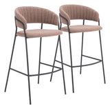 Josephine Barstool - Set of 2 Brown 109674 Zuo Modern