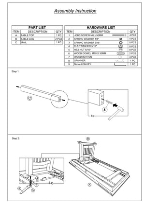 English Elm Contemporary 66" Dining Table w/ 2 Leaves Rustic White Trestle Base Gray Top Seats 6 Stylish B011S01486