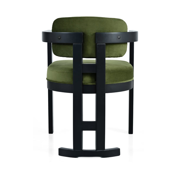 English Elm Christopher Knight Home® - Indoor Upholstered Wood Dining Chair Set of 2 with Durable Rubberwood Frame, Cozy Fabric Upholstery, Timeless Style Black+Green N768P221635E