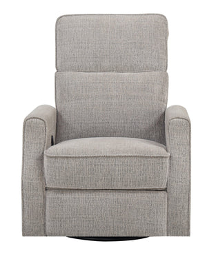 English Elm Wallace & Bay - Tan Swivel Gliding Recliner — Wheat Transitional Accent Chair, Easy-Care Engineered Wood Comfort, 30"W B2709P212441