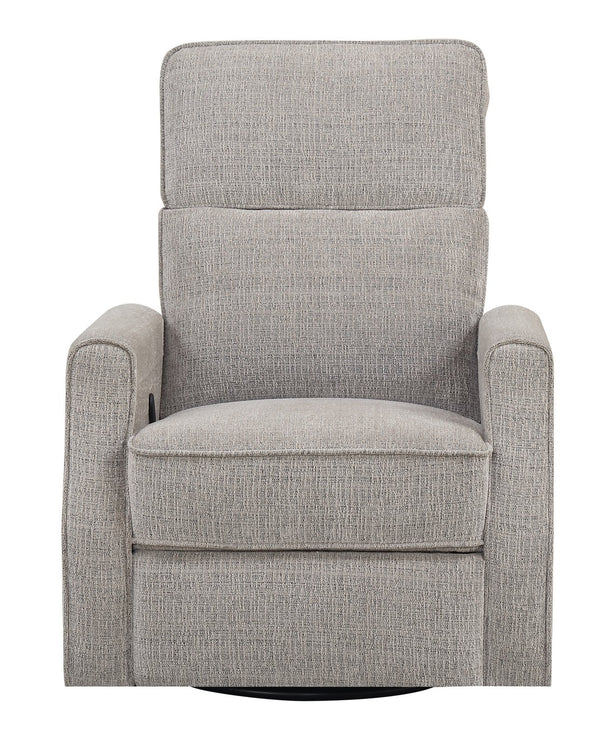 English Elm Wallace & Bay - Tan Swivel Gliding Recliner — Wheat Transitional Accent Chair, Easy-Care Engineered Wood Comfort, 30"W B2709P212441