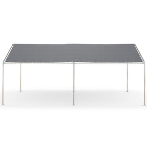 English Elm Outsunny 10x20 Foot Galvanized Steel Carport Outdoor Vehicle Canopy with Anchor Kit W2225P217044