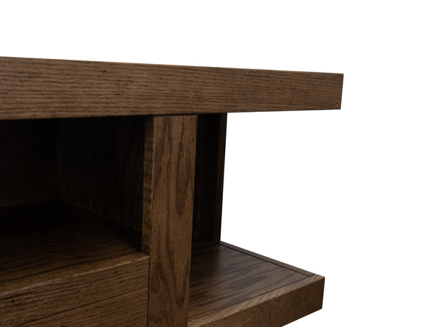 English Elm Laurel Laurel Canyon 72" Fireplace Mantel with 42" Electric Insert, Oak Craftsmanship & Cable Management Brown B108P292283