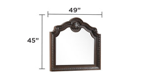 English Elm Traditional Carved Walnut Mirror Frame — Elegant Classic Bedroom Accent, Handcrafted Wood Detail, Timeless Décor Appeal B009P225187