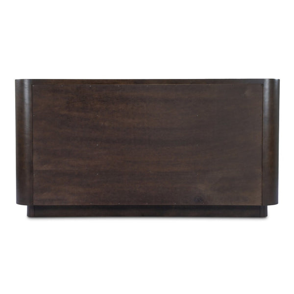 English Elm Scarlette Upholstered Sleigh Queen Bed Cream Polyester Headboard Dark Birch Frame B2769S00003