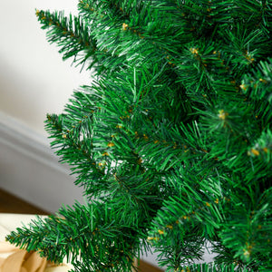 English Elm Homcom 7Ft Half Artificial Christmas Tree - Space-Saving Holiday Décor With 520 Lifelike Branches W2225P229610