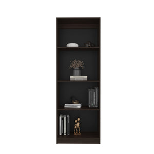 English Elm Bookcase Benzoni Nova Stained Walnut – Modern 4-Shelf Engineered Wood Storage, Durable Elegance B092P386504 B092P386504
