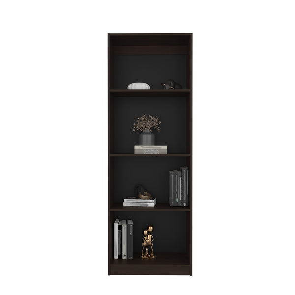 English Elm Bookcase Benzoni Nova Stained Walnut – Modern 4-Shelf Engineered Wood Storage, Durable Elegance B092P386504 B092P386504