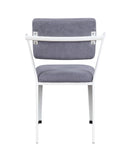 English Elm Grey and White Dining Chair With Padded Seat (Set Of 2)